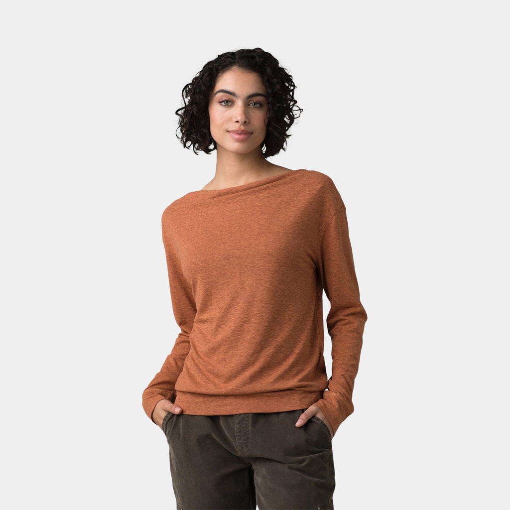 Cozy Up Aires Top Women Dark Ale Heather
