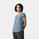 Cozy Up Scoop Neck Tee Women Nightshade Heather