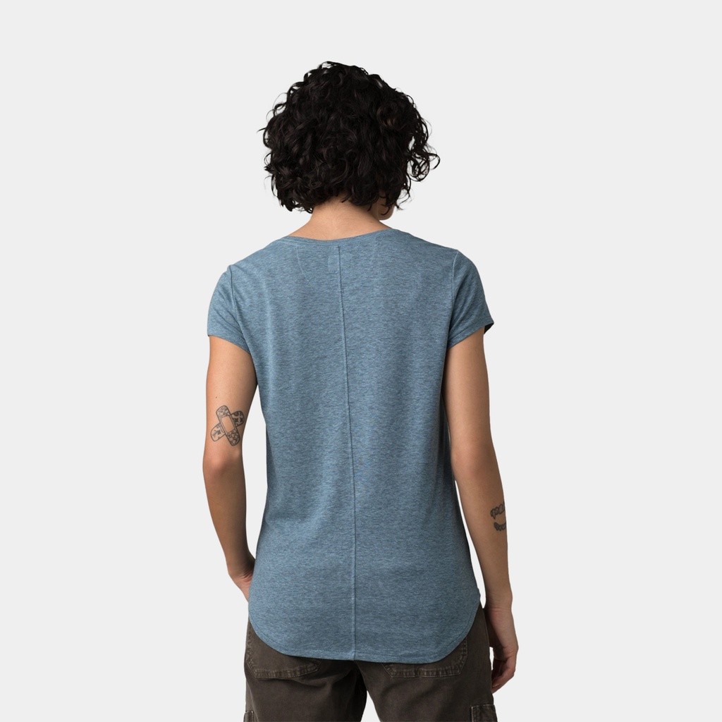 Cozy Up Scoop Neck Tee Women Nightshade Heather