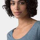Cozy Up Scoop Neck Tee Women Nightshade Heather
