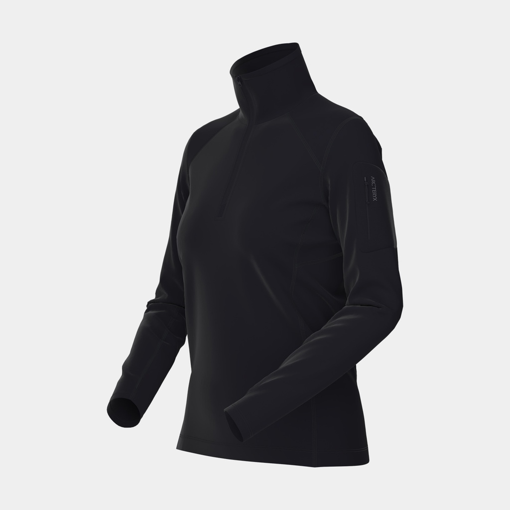 Rho Zip Neck Women Black