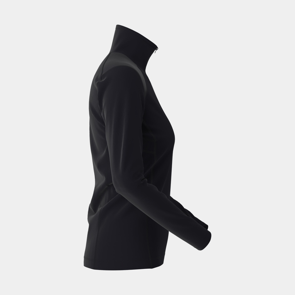 Rho Zip Neck Women Black