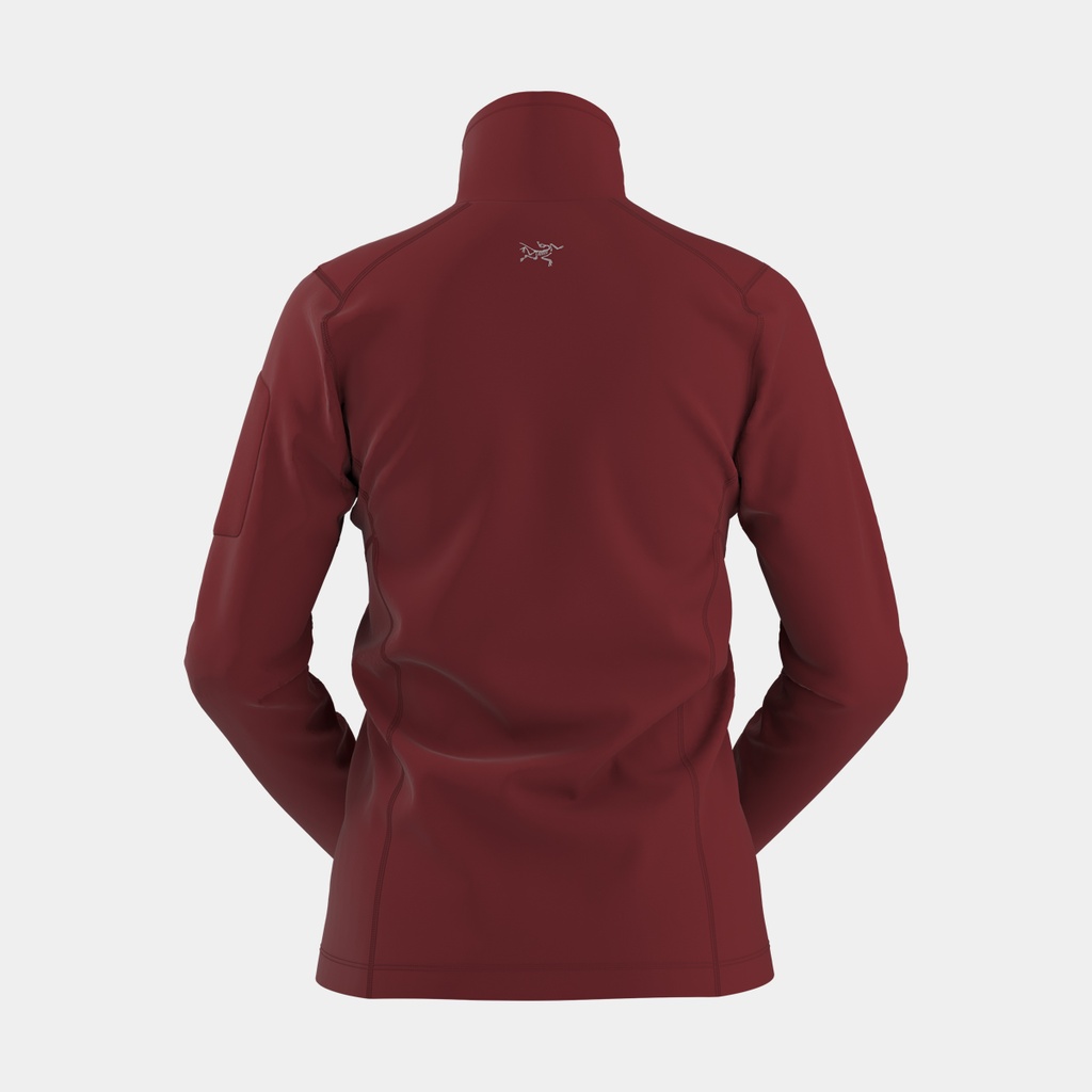 Rho Zip Neck Women Bordeaux