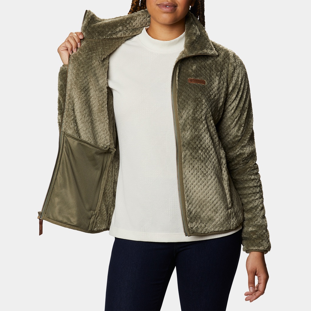 Fire Side II Sherpa Full Zip Women Stone Green / Shark