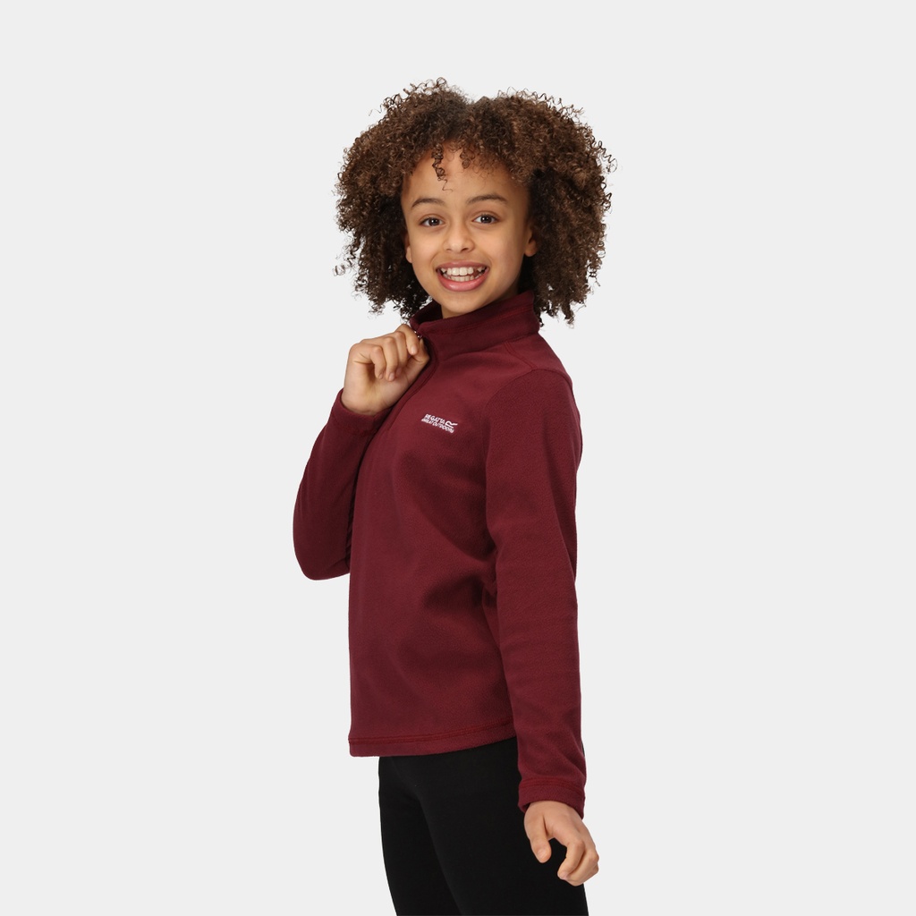 Hot Shot II Half Zip Lightweight Fleece Kids Burgundy