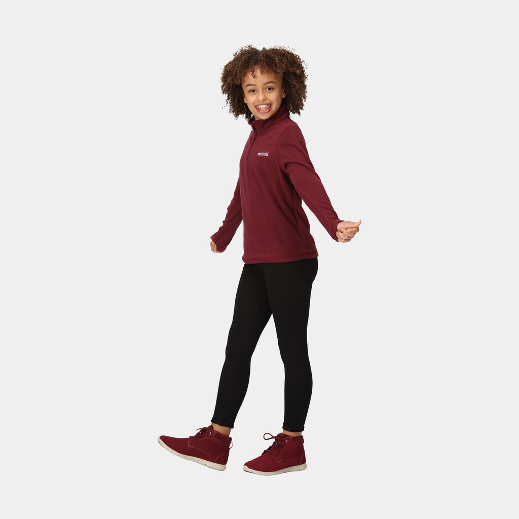 Hot Shot II Half Zip Lightweight Fleece Kids Burgundy