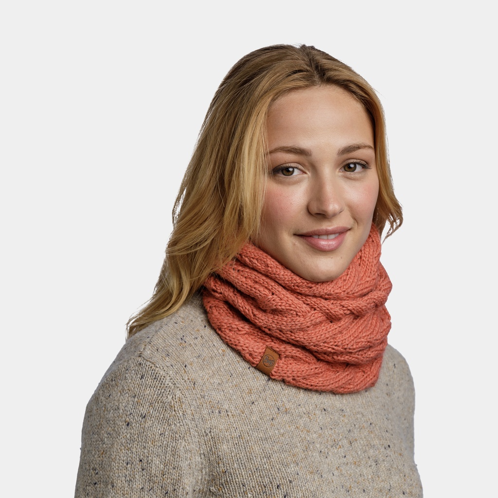 Knitted & Polar Neckwarmer Caryn Crimson