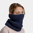 Knitted & Polar Neckwarmer Caryn Crimson