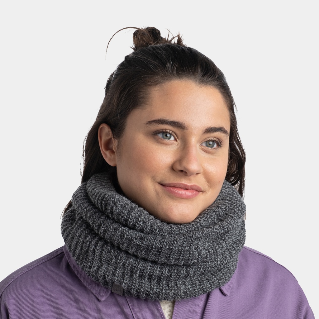 Knitted & Polar Neckwarmer Vaed Grey Heather