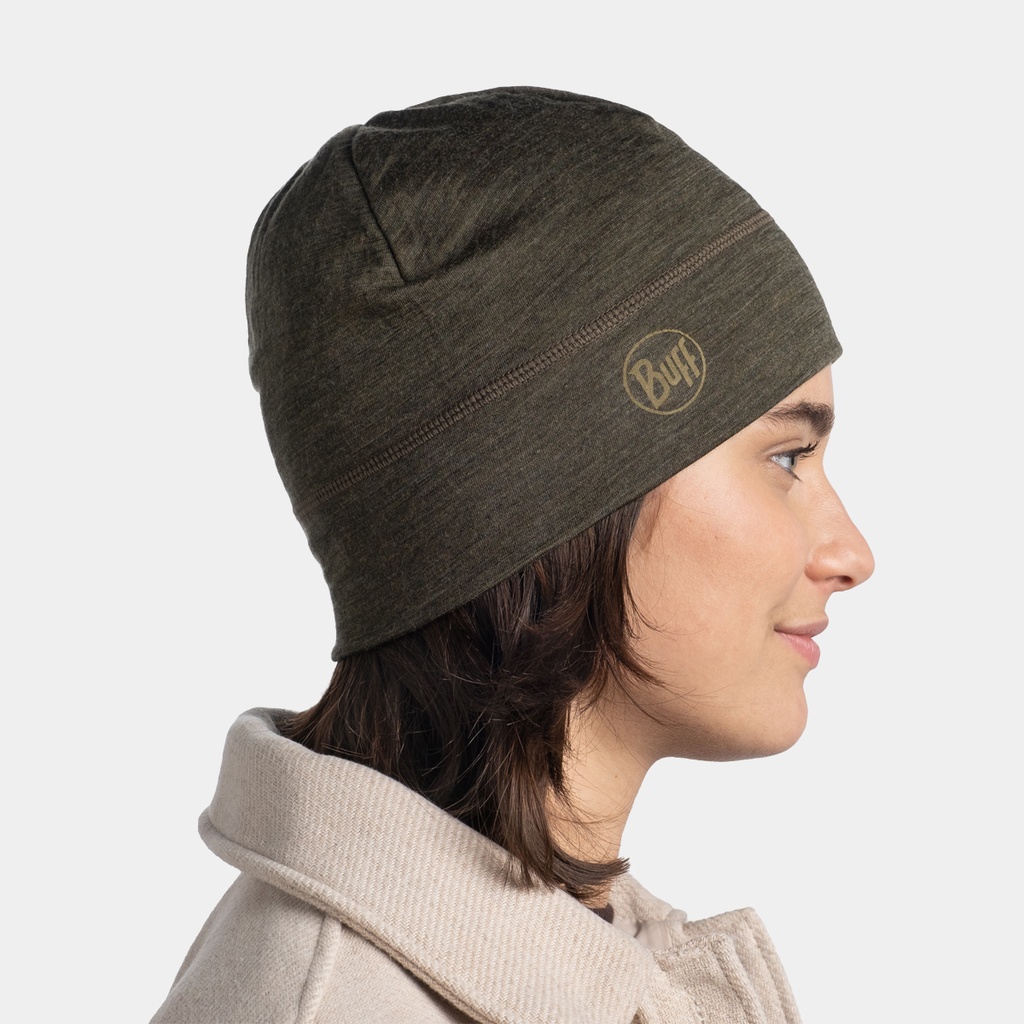 Lightweight Merino Wool Hat Solid Bark