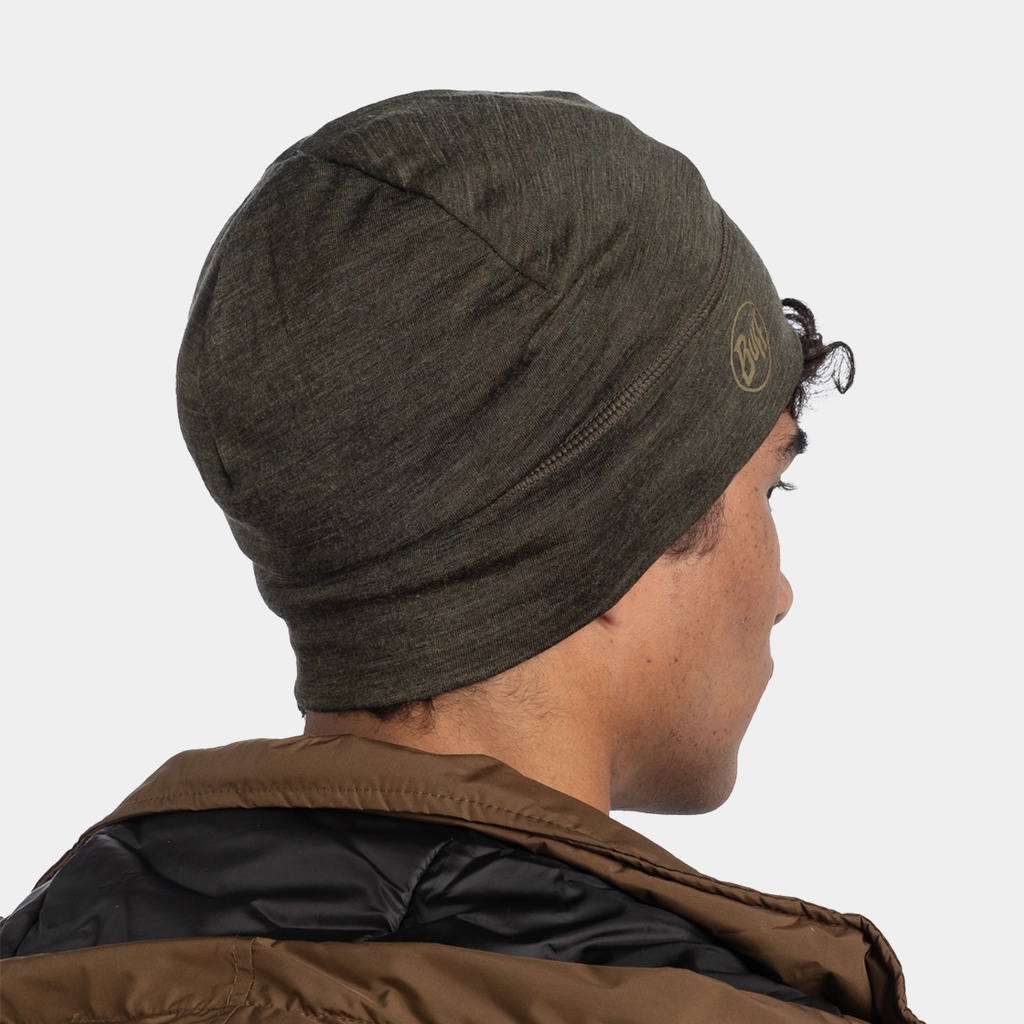 Lightweight Merino Wool Hat Solid Bark