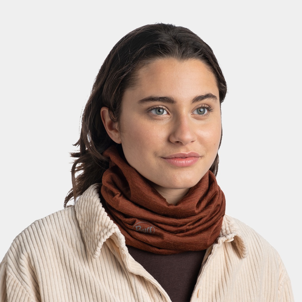 Lightweight Merino Wool Tubular Solid Sienna