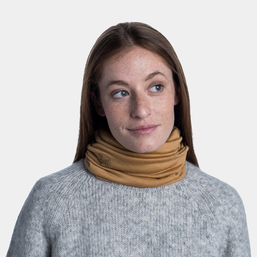 Lightweight Merino Wool Tubular Solid Mustard