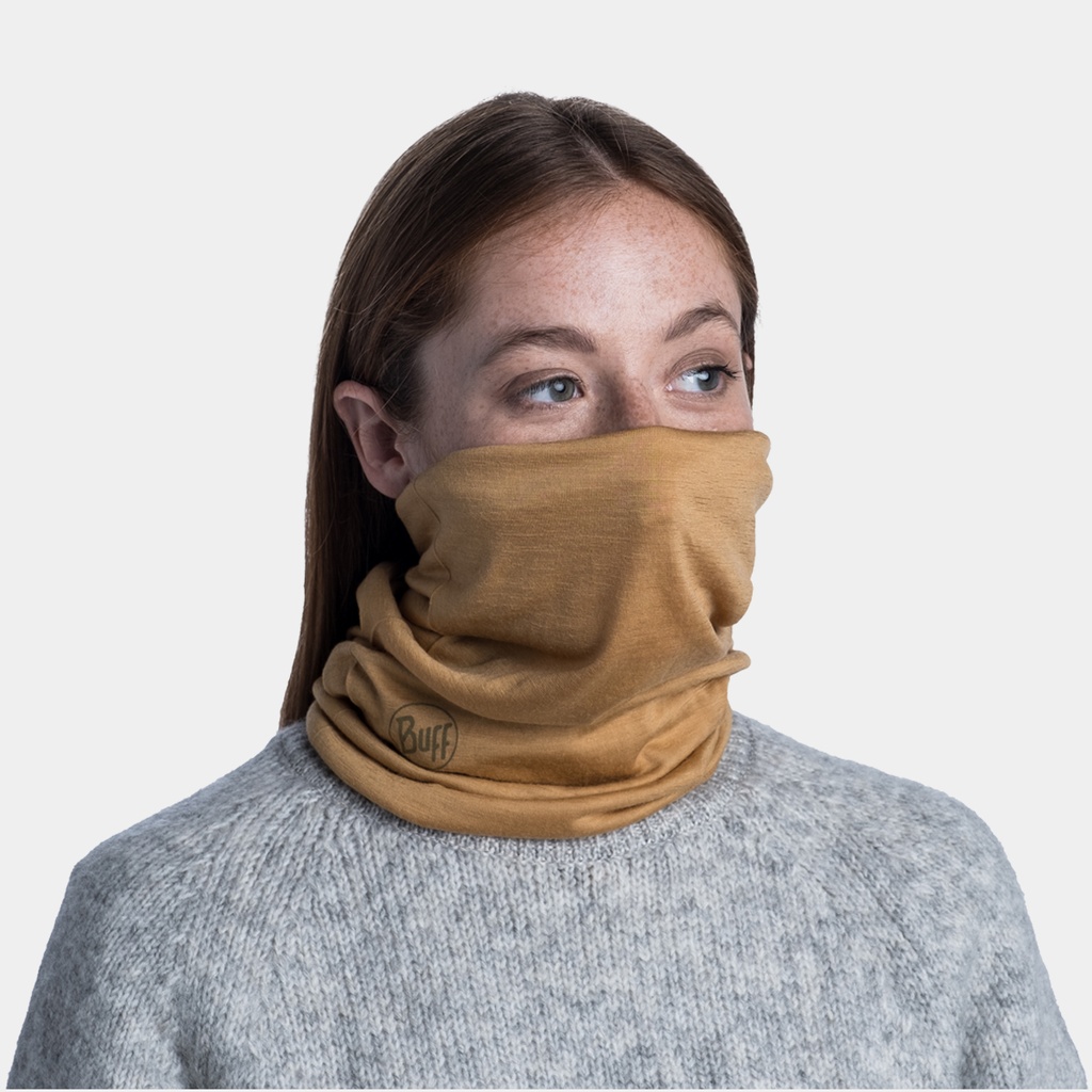 Lightweight Merino Wool Tubular Solid Mustard