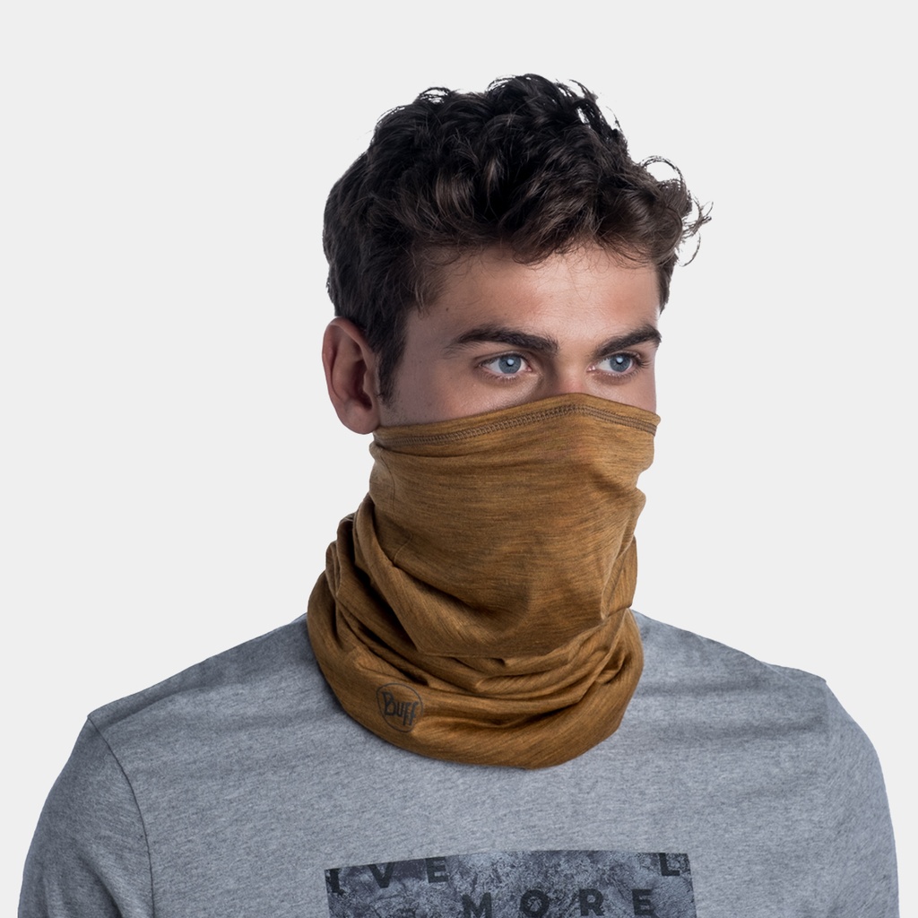 Lightweight Merino Wool Tubular Solid Mustard