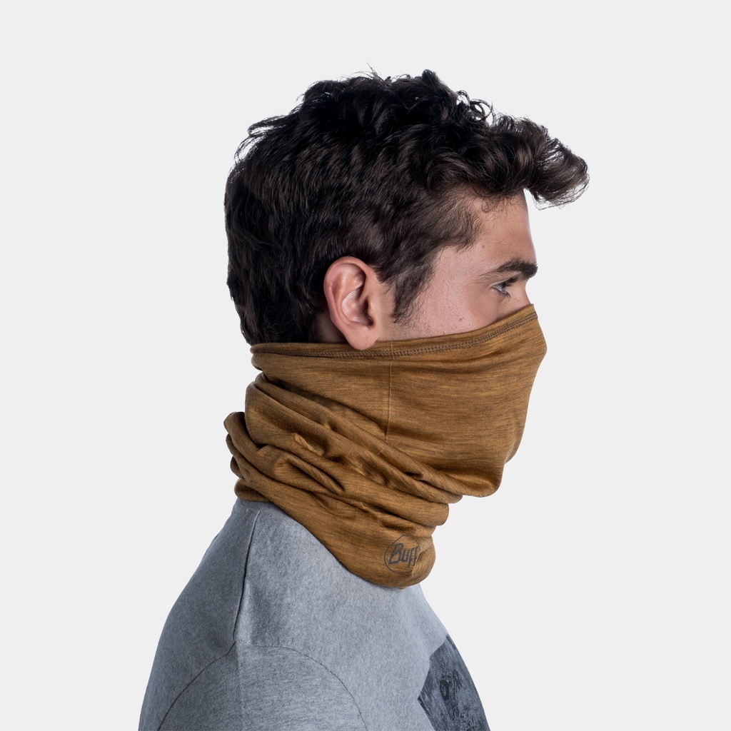 Lightweight Merino Wool Tubular Solid Mustard