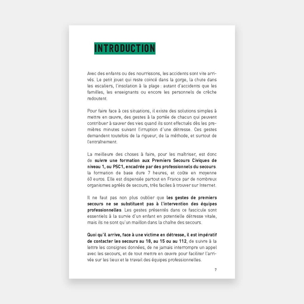 Premiers Secours - Spécial enfant