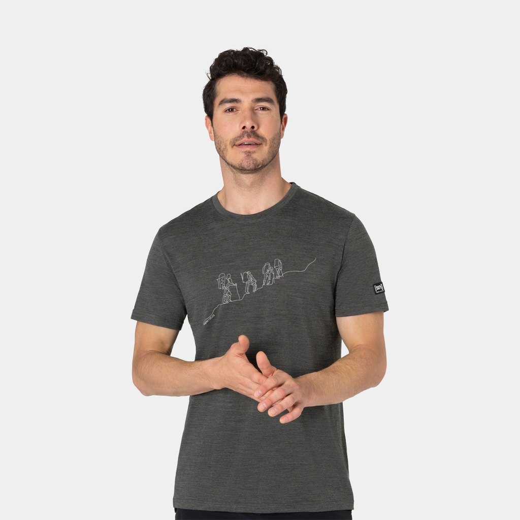 Hiking Tee Pirate Grey Melange / Feather Grey