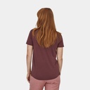 Capilene Cool Merino Graphic Shirt Women Fitz Roy Fader: Dark Ruby