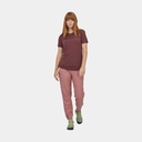 Capilene Cool Merino Graphic Shirt Women Fitz Roy Fader: Dark Ruby