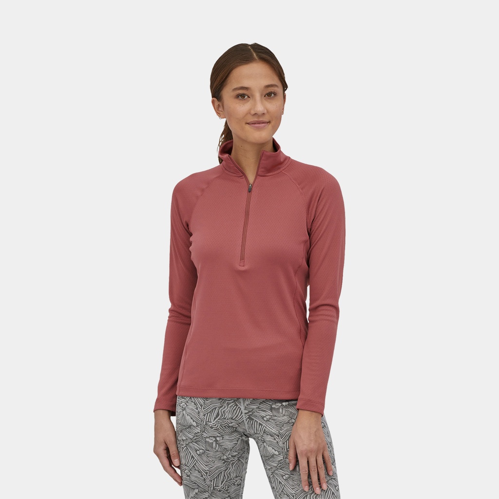 Capilene Midweight Zip Neck Women (2022) Rosehip