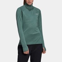 TraceRocker Half-Zip Long Sleeves Women Tech Emerald