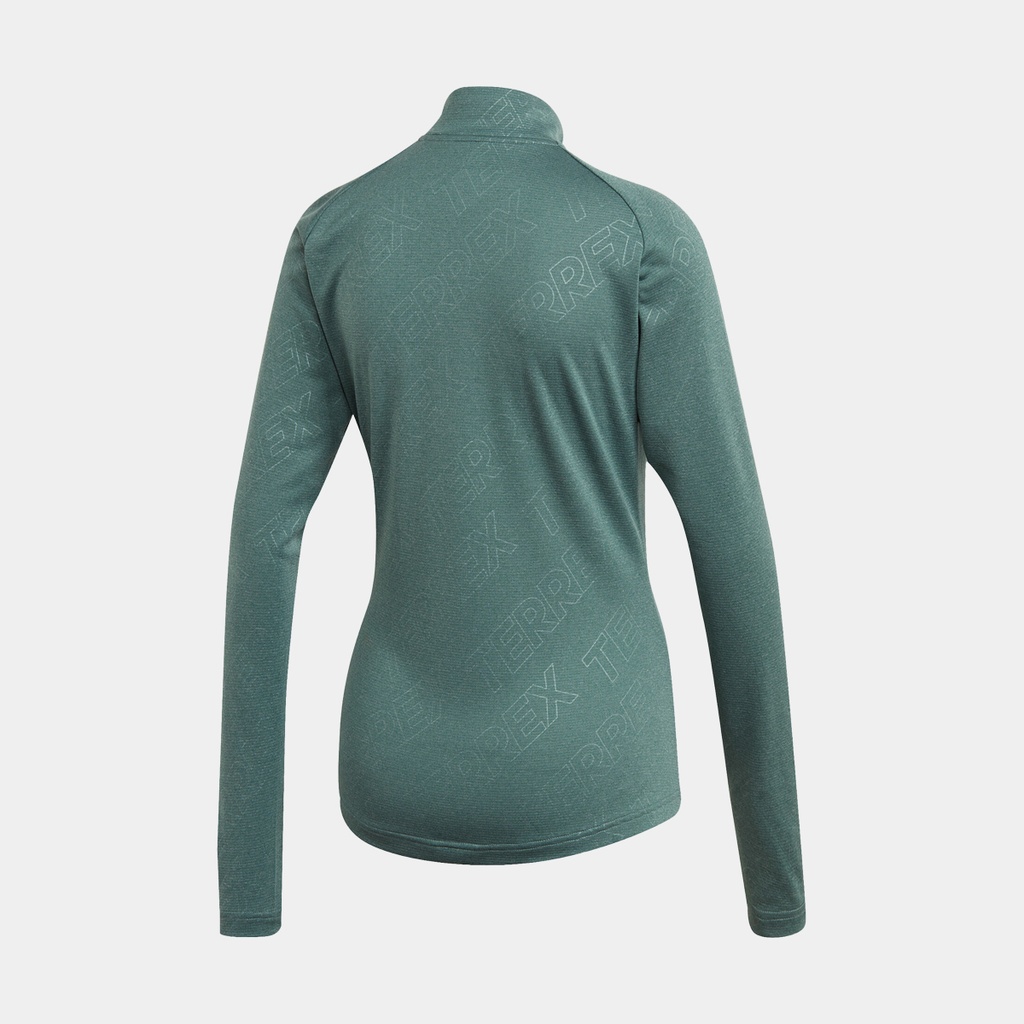 TraceRocker Half-Zip Long Sleeves Women Tech Emerald