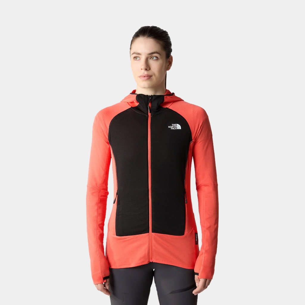 Bolt Polartec Hoodie Women Radiant Orange / TNF Black