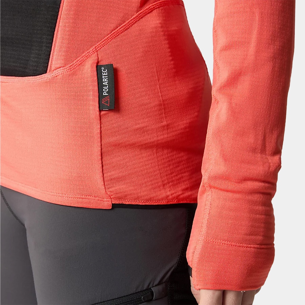 Bolt Polartec Hoodie Women Radiant Orange / TNF Black