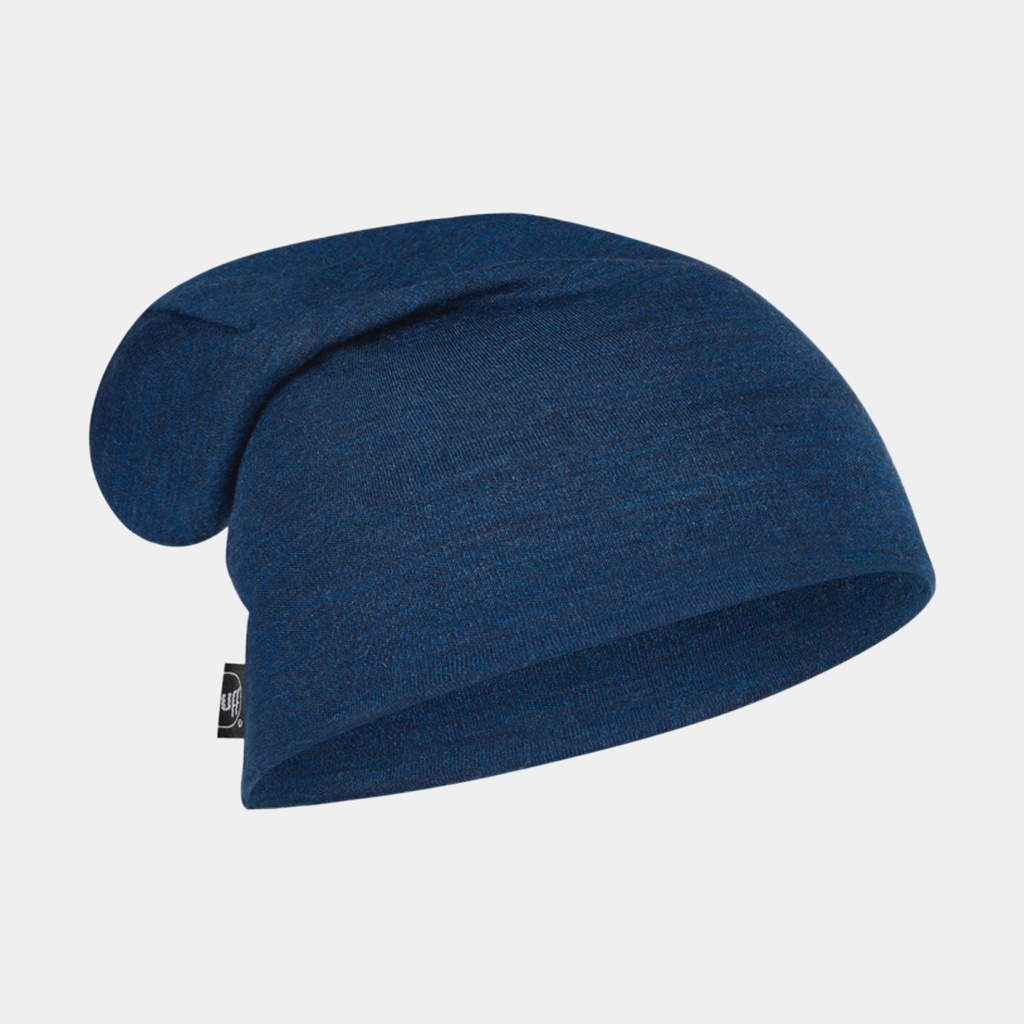 Heavyweight Merino Wool Loose Hat Solid Denim