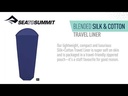 Silk Cotton Liner Traveller Sheet Bag Straight with Cusion Cover Blue
