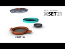 X-Set 21 (3pcs) Orange / Pacific Blue / Grey
