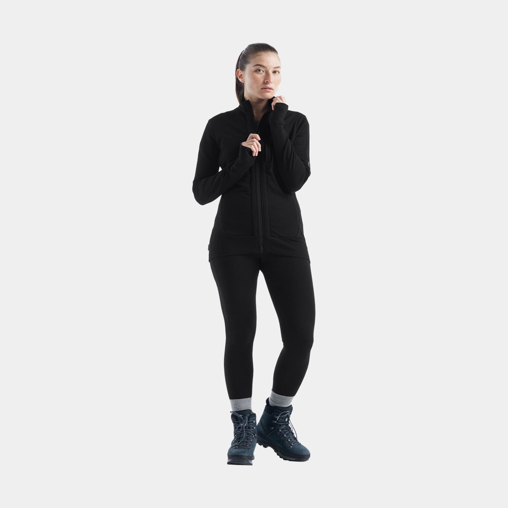 Quantum III Long Sleeves Zip Women Black
