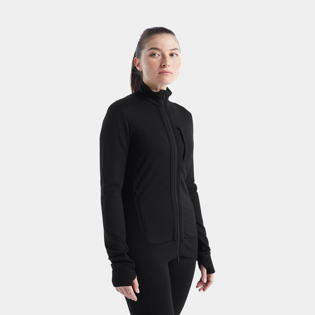 Quantum III Long Sleeves Zip Women Black