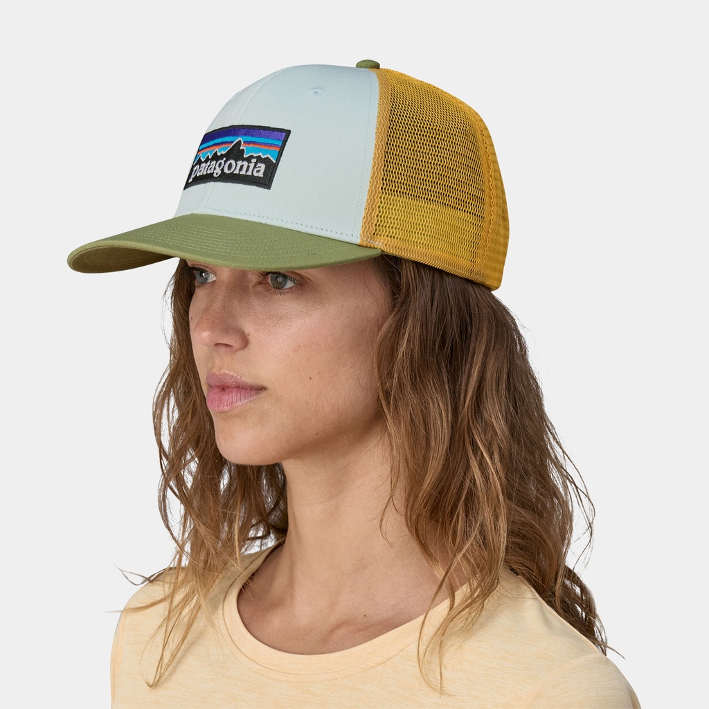 P-6 Logo Trucker Hat White w/Vessel Blue
