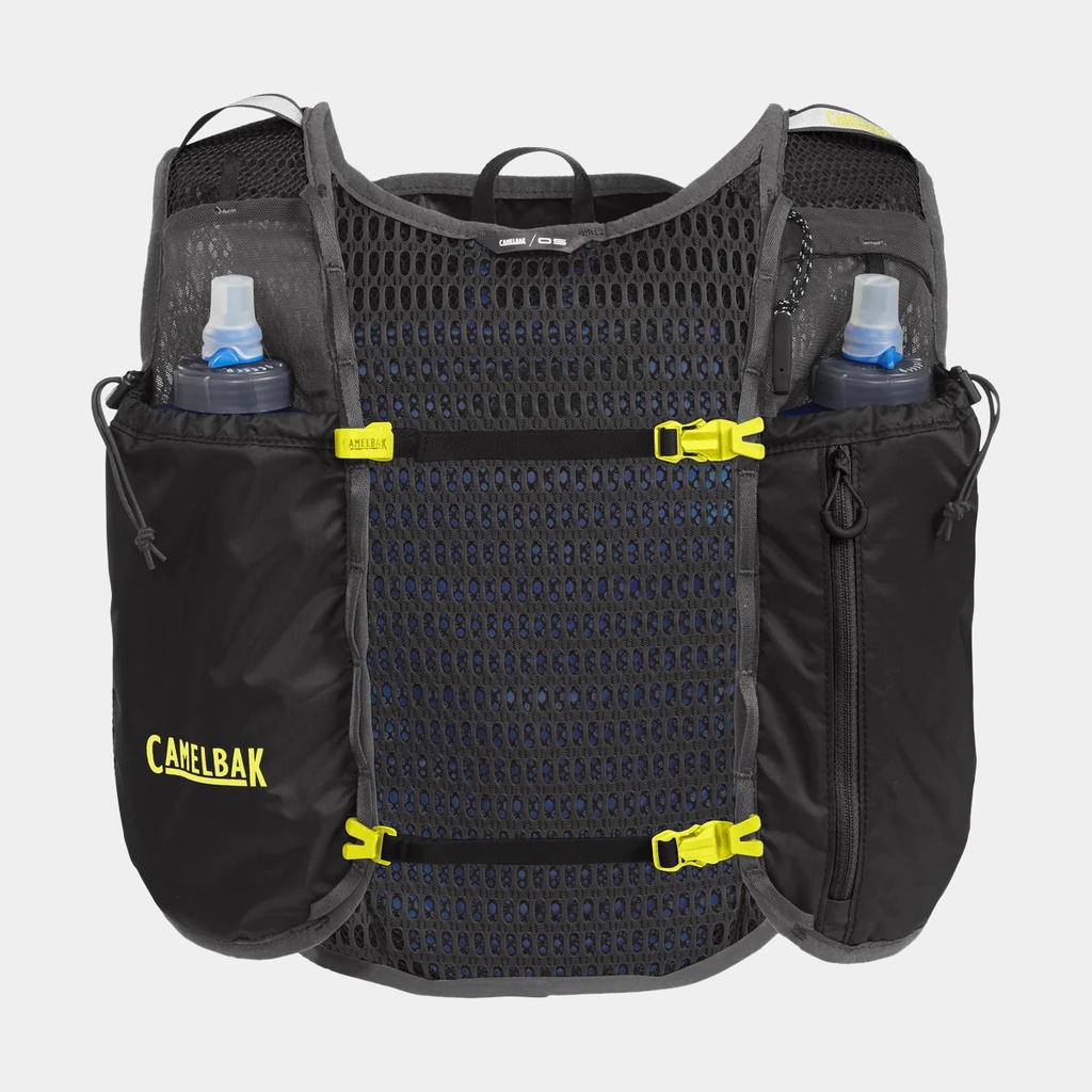 Circuit Run Vest Black / Safety Yellow