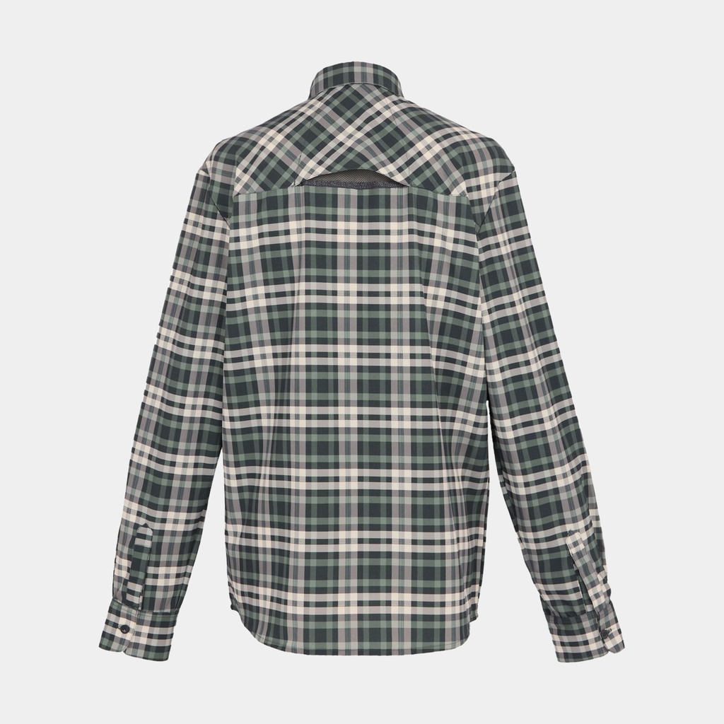 Trav Pack Away Long Sleeve Shirt Agave Green Chk