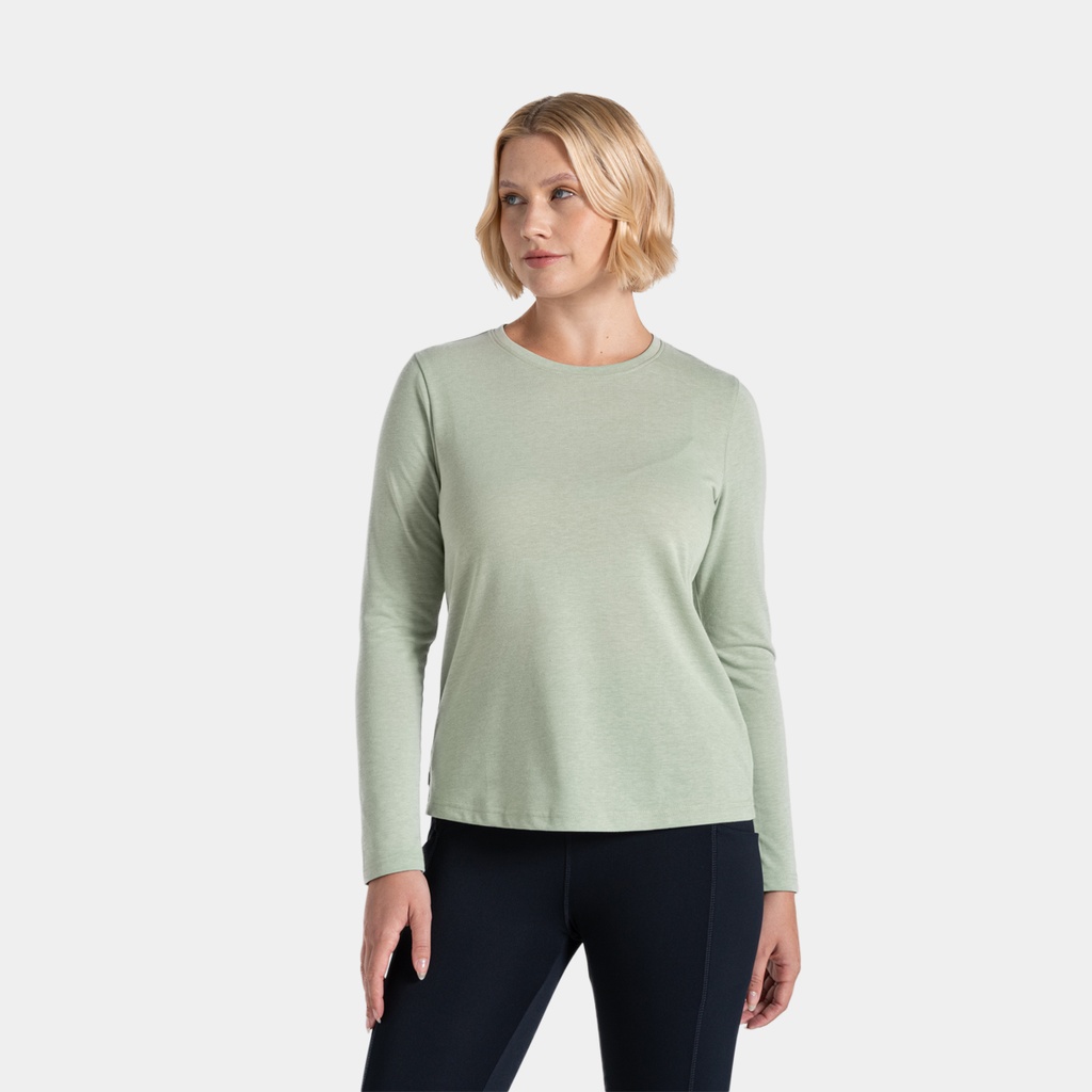 NosiLife Akona Long Sleeved Top Women Bud Green Marl