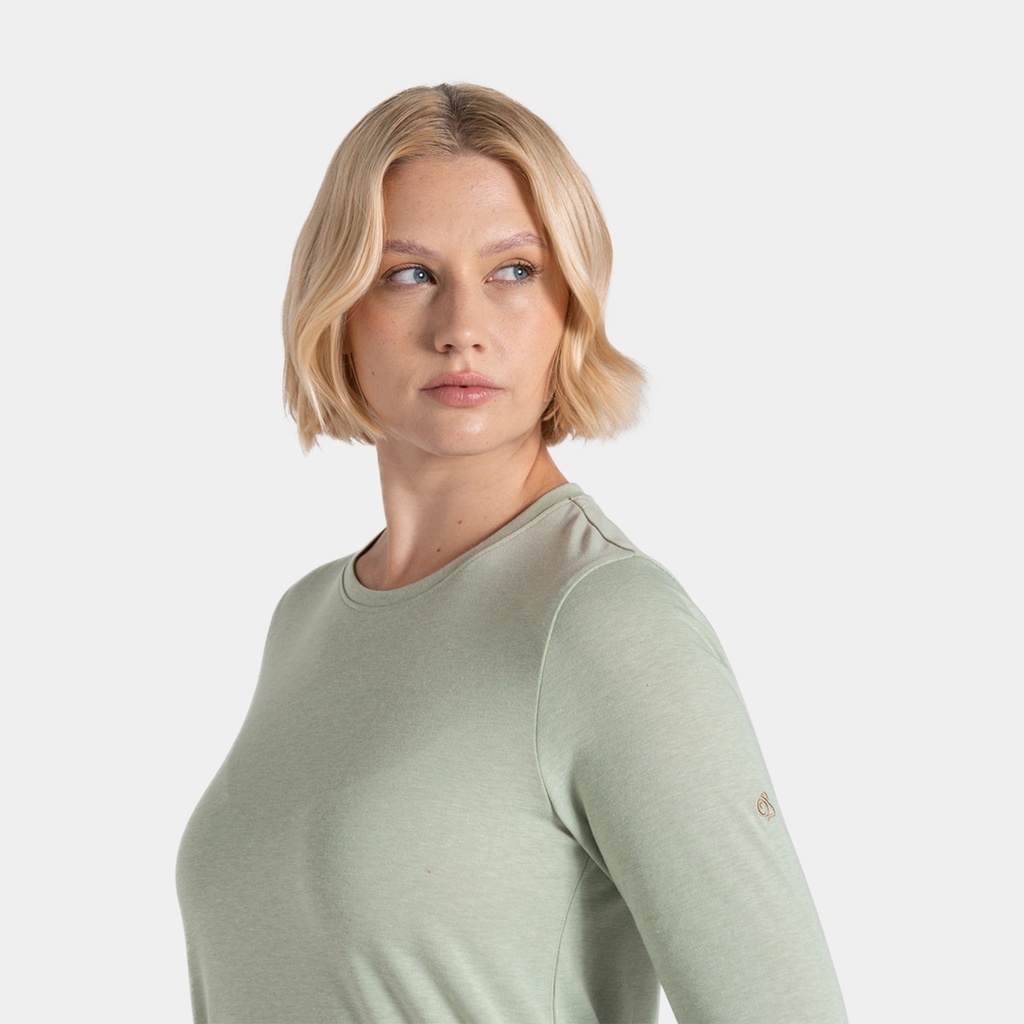 NosiLife Akona Long Sleeved Top Women Bud Green Marl