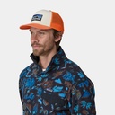 P-6 Logo Trucker Hat White w/Redtail Rust