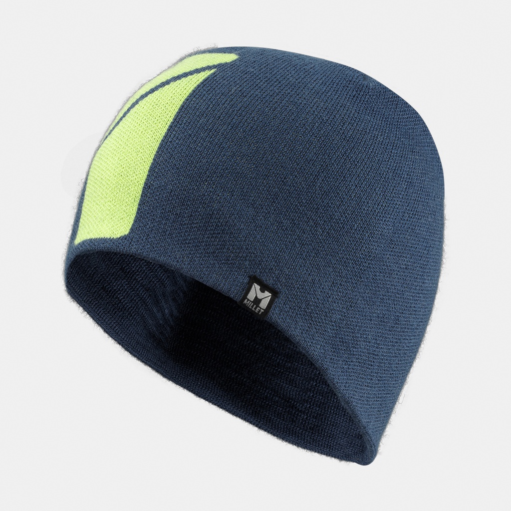 Logo Beanie Dark Denim / Limoncello