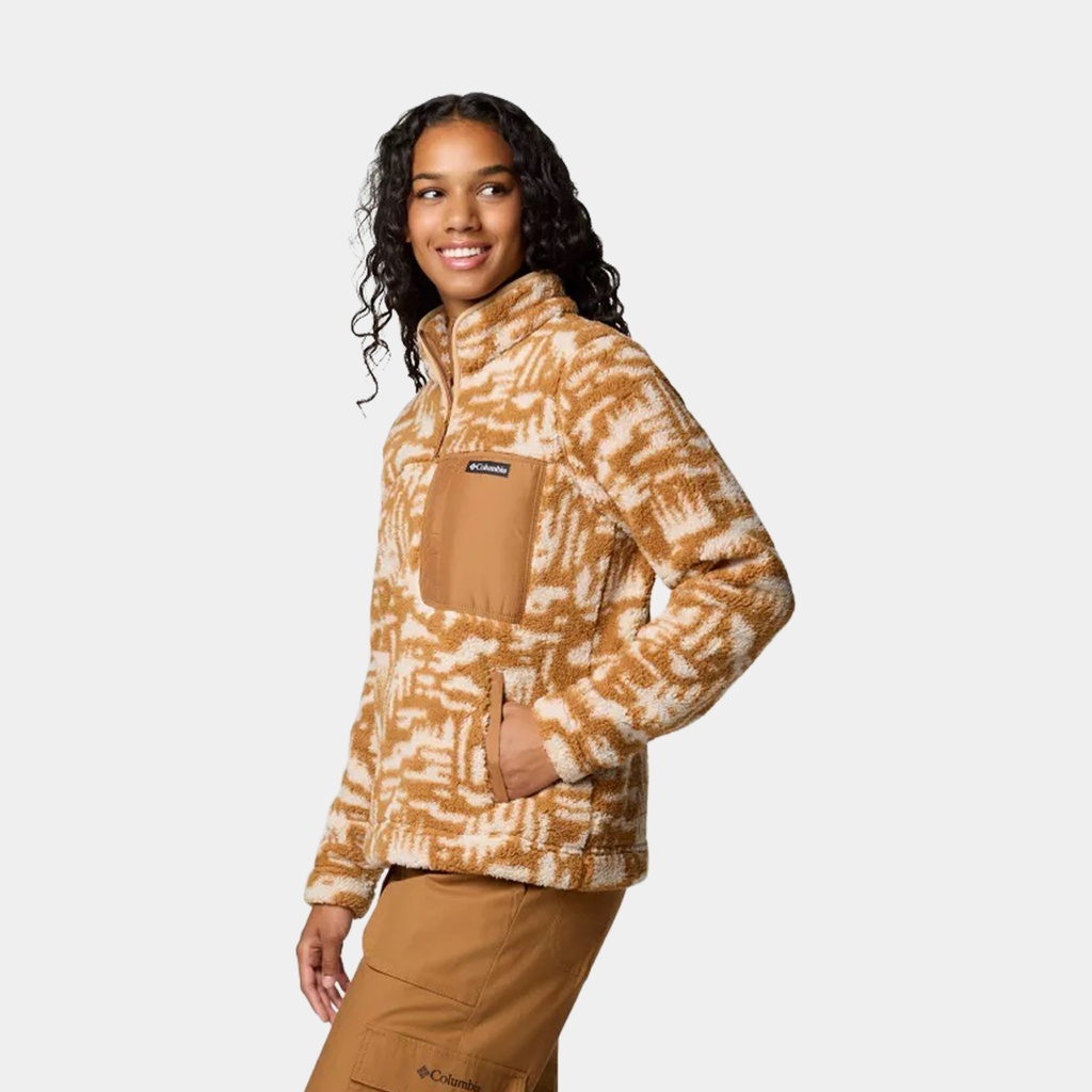 West Bend 1/4 Zip II Women Camel Brown Hig