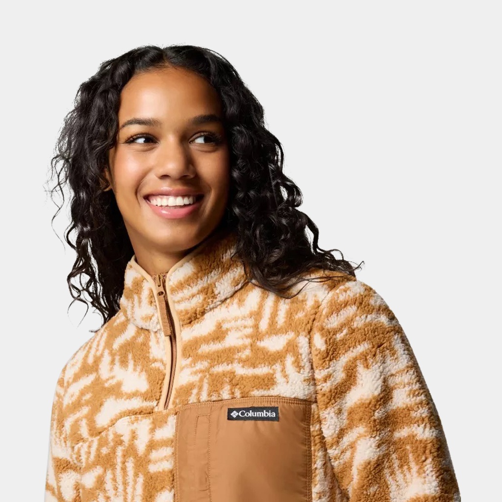 West Bend 1/4 Zip II Women Camel Brown Hig