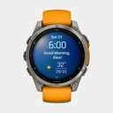 Fenix 8 Amoled Sapphire Titanium w/ Orange / Graphite Silicone Band