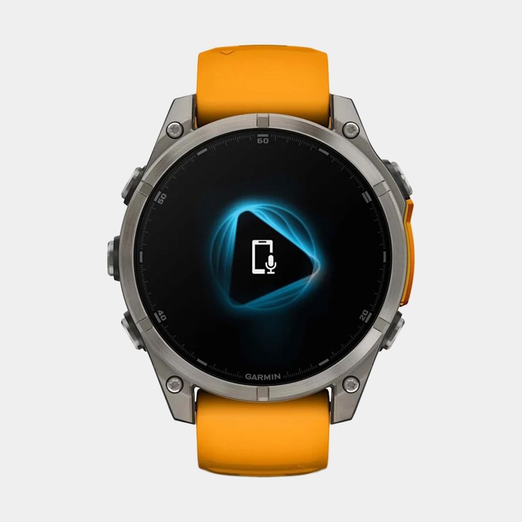 Fenix 8 Amoled Sapphire Titanium w/ Orange / Graphite Silicone Band