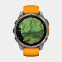 Fenix 8 Amoled Sapphire Titanium w/ Orange / Graphite Silicone Band