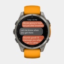 Fenix 8 Amoled Sapphire Titanium w/ Orange / Graphite Silicone Band