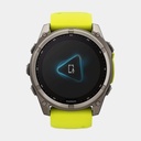 Fenix 8 Solar Sapphire Titanium w/ Yellow / Graphite Silicone Band