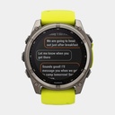 Fenix 8 Solar Sapphire Titanium w/ Yellow / Graphite Silicone Band