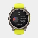 Fenix 8 Solar Sapphire Titanium w/ Yellow / Graphite Silicone Band